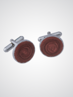 Silver cut men's cufflinks for man