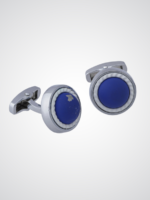 Silver cut men's cufflinks for man